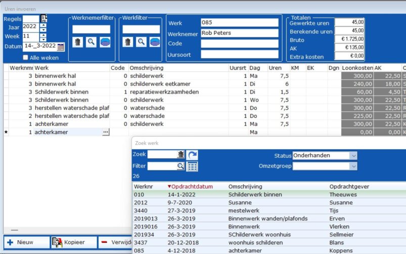 Nacalc-Urenregistratie